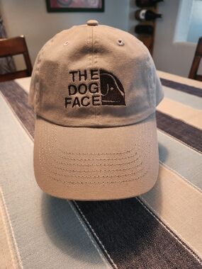 The Dog Face Embroidered Khaki Dog Hat - Unbranded